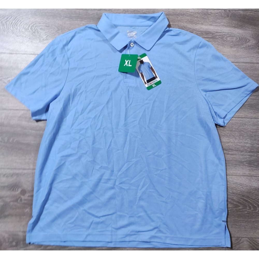 32 Degrees Cool Mens Polo Shirt XL Blue Short Sleeve Tee 1672511 NEW